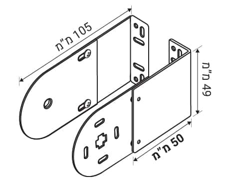 שיטת התקנה וילון גלילה 32 - אביזר הרחקה