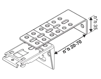 שיטת התקנה וילון רומאי - אביזר הרחקה