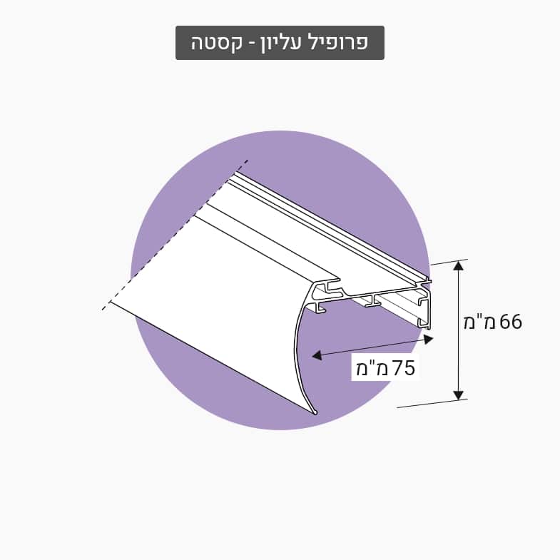וילון זברה- פרופיל עליון קסטה